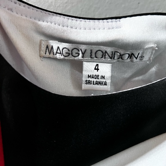 Maggy London Red Black White Colorblock Dress - Picture 4 of 4